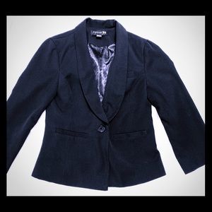 Women’s 3/4 sleeve black blazer jacket